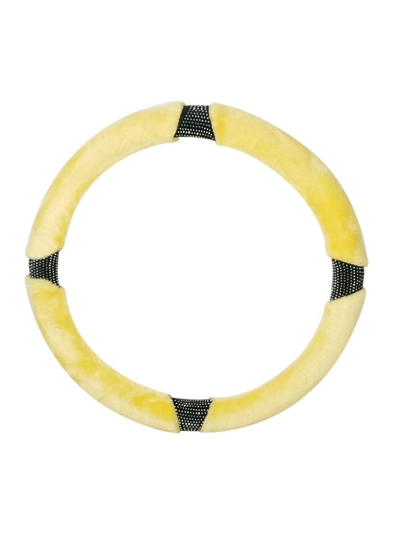 Agc Fluffy Steering Wheel Cover Soft Smooth Fur Premium Car Steering Cover Size Medium 38cm - Image 2