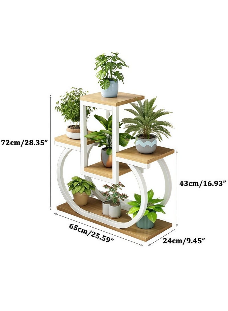 Generic Plant Stand Indoor Outdoor, Plant Stand For Multiple Plants Indoor Large Wooden Plant Shelf Flowers Stand Rack For Living Room Balcony Patio Window  - Image 4