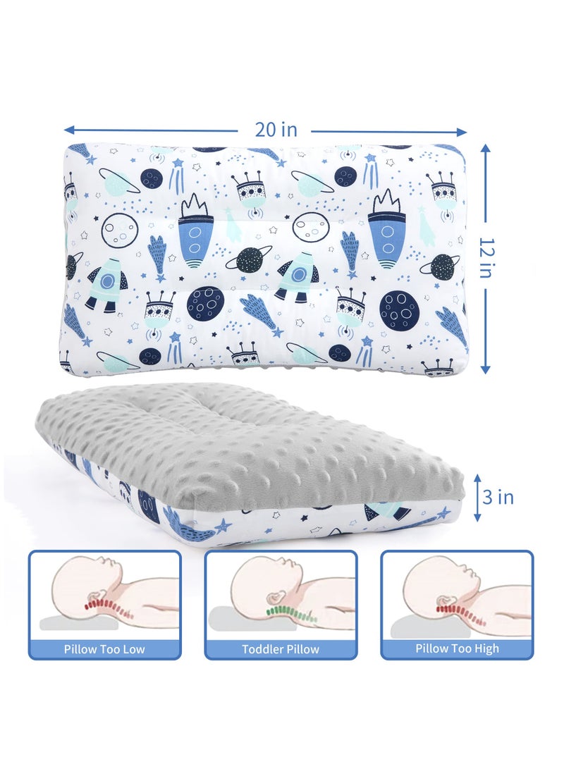 Toddler Pillow For Sleeping, 20'' X 12'' Kids Pillow For Toddler Bed Daycare And Travel, Soft Pillow For Age 2~5 Boys Girls, Machine Washable  - Image 4