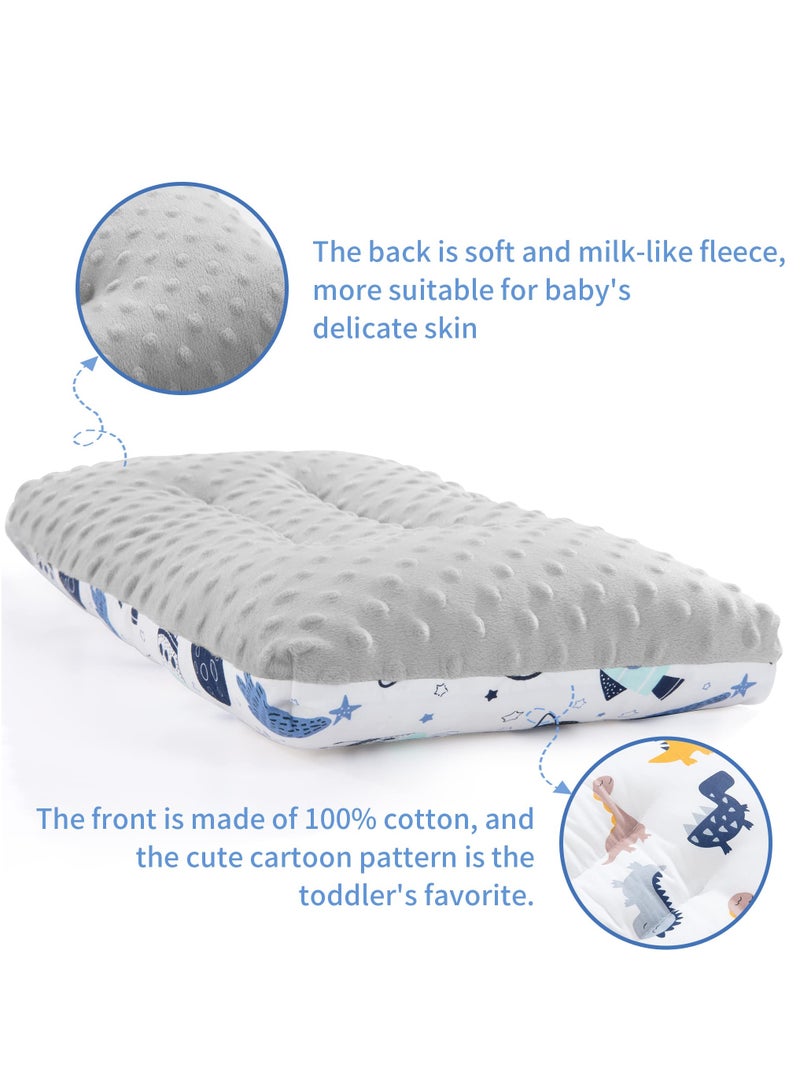 Toddler Pillow For Sleeping, 20'' X 12'' Kids Pillow For Toddler Bed Daycare And Travel, Soft Pillow For Age 2~5 Boys Girls, Machine Washable  - Image 2
