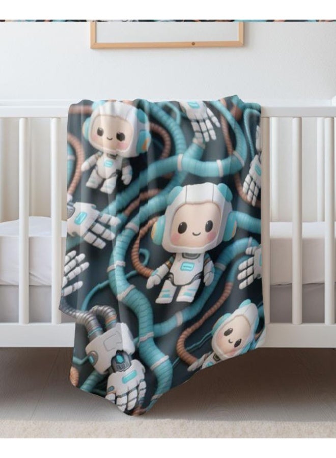 general Baby and children's cartoon flannel thin blanket (warm and comfortable, suitable for sleep, game use) 70cm*100cm - Image 3