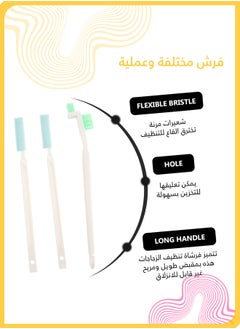 She&Little 5Pcs Baby Bottle Cleaning Brush Set: Detail Brushes for Infant Feeding Bottle, Straw, Sippy Cup, Pacifier, and Baby Food Container Cleaning, Long Handle & Crevice Cleaning Tools  - Image 3