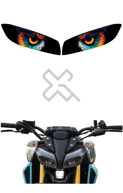 Grayfixx MT 15 Eye Design Sticker for Headlight | Made in Premium Gloss Vinyl with FPF (Fade Protection Film), Waterproof, Precut Sticker, Pack of 1-Self-Adhesive - Image 5
