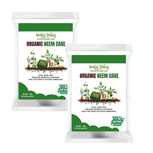 Leafy Tales Organic Neem Cake Powder for Plants 2kg - 100% Natural Neem Khali Fertilizer & Pest Repellent | Soil Conditioner & Growth Booster for Indoor and Outdoor Home Garden - Image 1