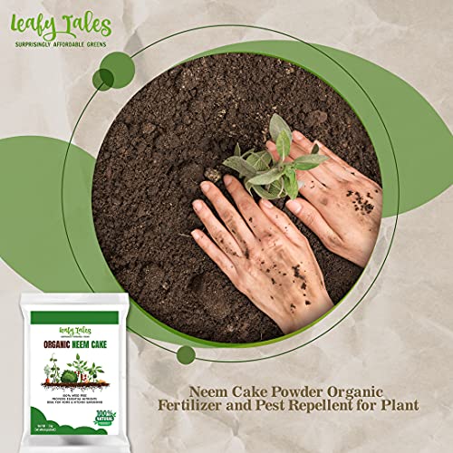 Leafy Tales Organic Neem Cake Powder for Plants 2kg - 100% Natural Neem Khali Fertilizer & Pest Repellent | Soil Conditioner & Growth Booster for Indoor and Outdoor Home Garden - Image 2