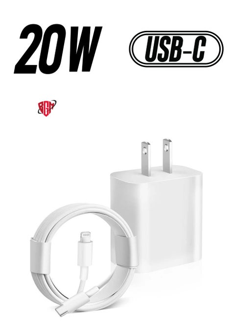 iPhone 13 Fast ChargerApple MFi Certified‘20W USB C Fast Charger Block PD Wall Plug Charger with 3FT Type C to Lightning Cable for iPhone 13/13 Pro/13 Pro Max/12/12 Pro/11/11 Pro/XS Max/XR/AirPods