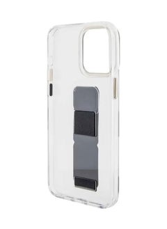 GUESS iPhone 15 Pro Max Grip stand Clear Back Cover with 4G Script Logo - Black  - Image 5