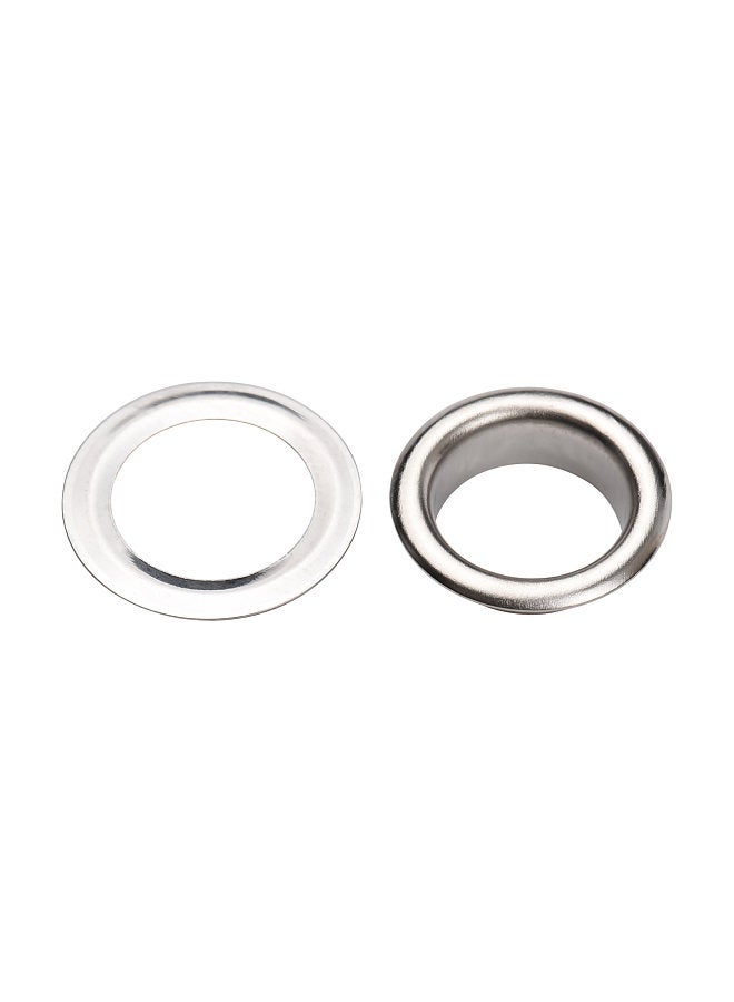 100 Sets Grommet Kit with Eyelets Washers 0.236 Inch 3PCS Installation Tools Silver Metal Grommets for Fabric Leather Clothing Tarps  - Image 5