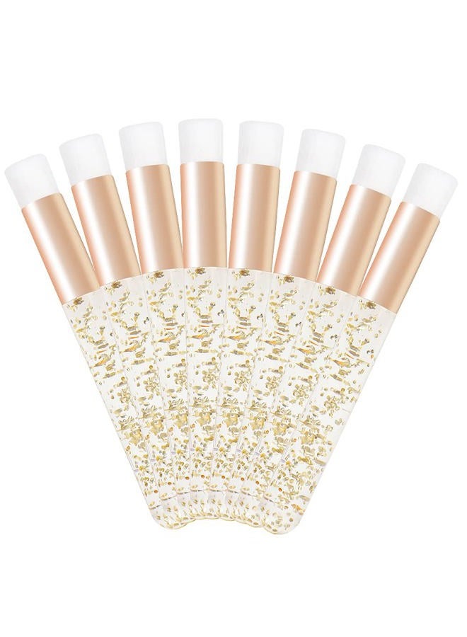 Mekupeu 30PCS Crystal Lash Extension Cleanser Shampoo Brushes Peel Off Blackhead Brush Remover Tool,Nose Pore Deep Cleaning Brush For Eyelash Extensions (glittler gold) - Image 3