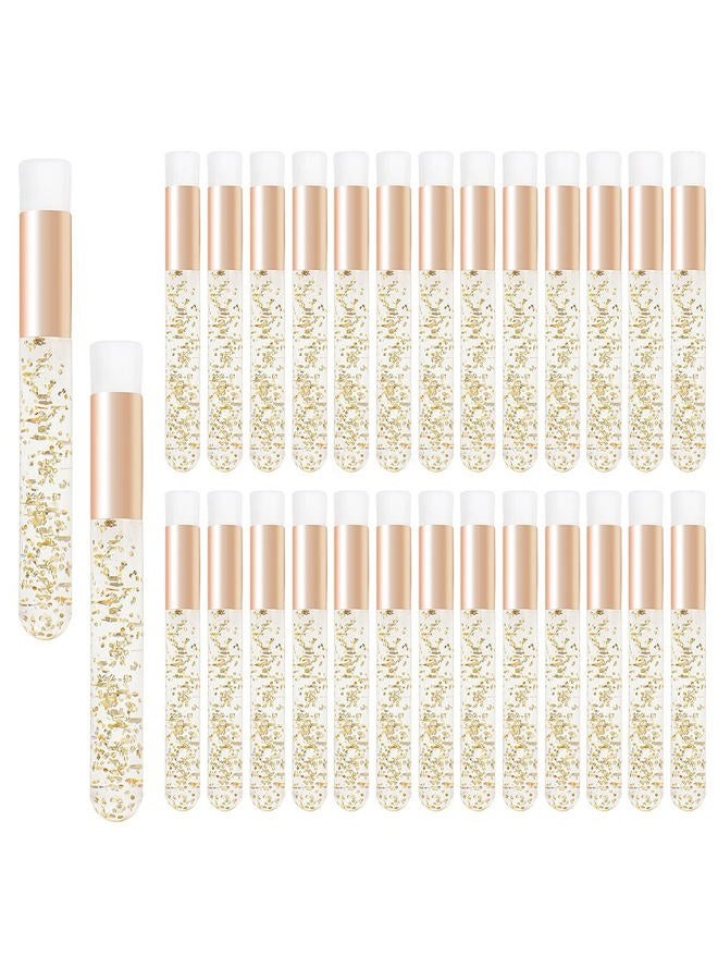 Mekupeu 30PCS Crystal Lash Extension Cleanser Shampoo Brushes Peel Off Blackhead Brush Remover Tool,Nose Pore Deep Cleaning Brush For Eyelash Extensions (glittler gold) - Image 1