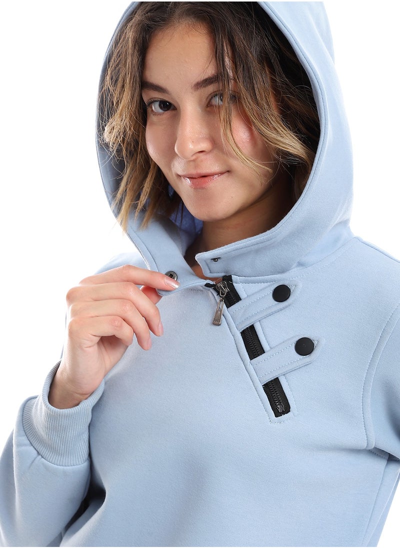 Caesar - Women Closed Hoodie With Front Pocket - Image 1