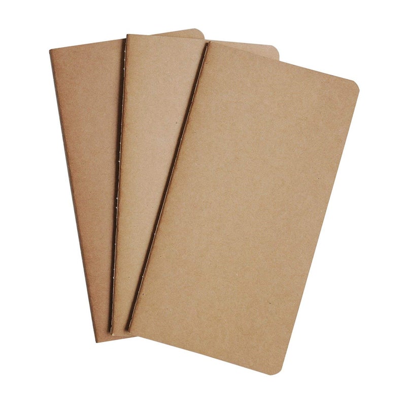 Wanderings A5 Lined Travelers Notebook Insert / A5 Journal Refill | 5.5" x 8.3" / 14cm x 21cm | 3 Booklets, 240 Lined Pages | Travelers Notebook Refills for Journals, Diaries, Planners - Image 1