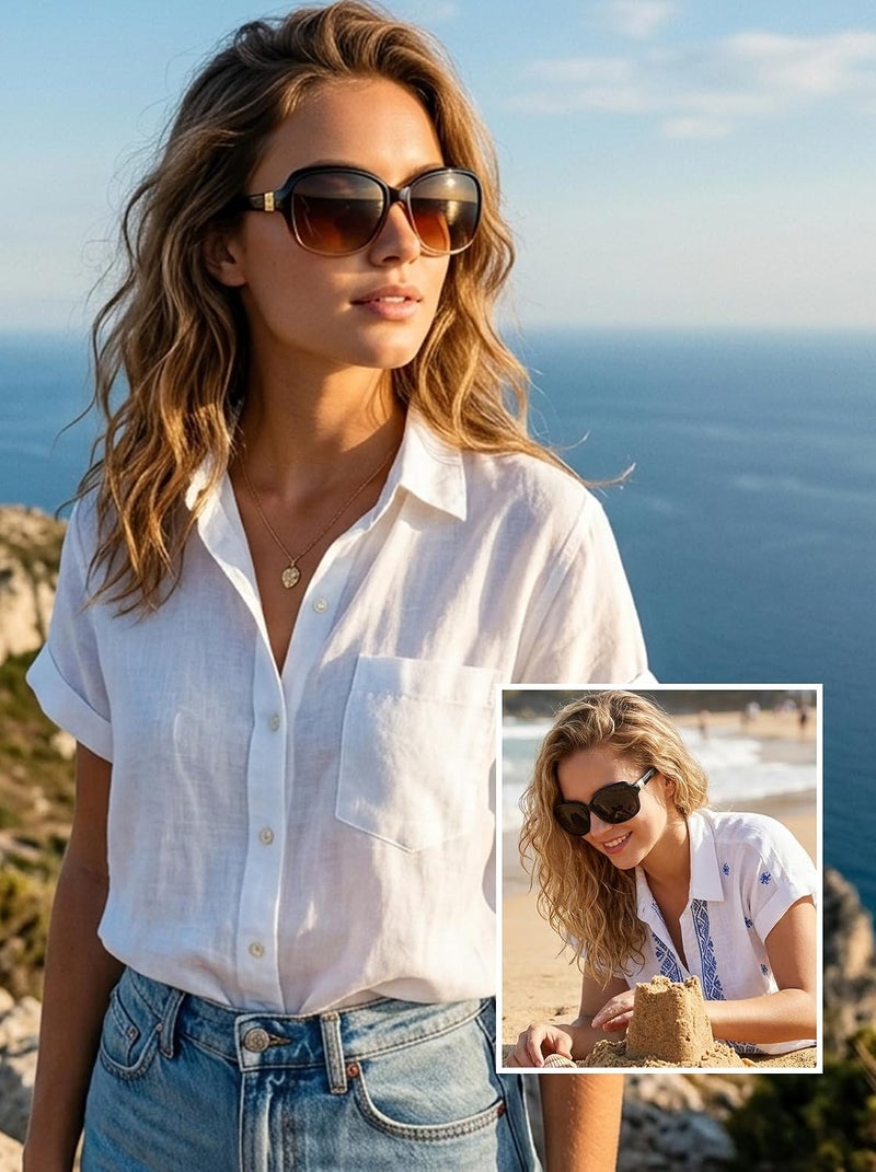 FIMILU Sunglasses for Women Trendy Polarized Sunglasses Oversized Big Sun Glasses Ladies Shades UV Protection | Fits Over Glasses ≤5.4"x1.65". Side Shields Block Sun & Wind. Weighs Only 1.1 oz—Light enough for All-day Comfortable Driving - Image 4