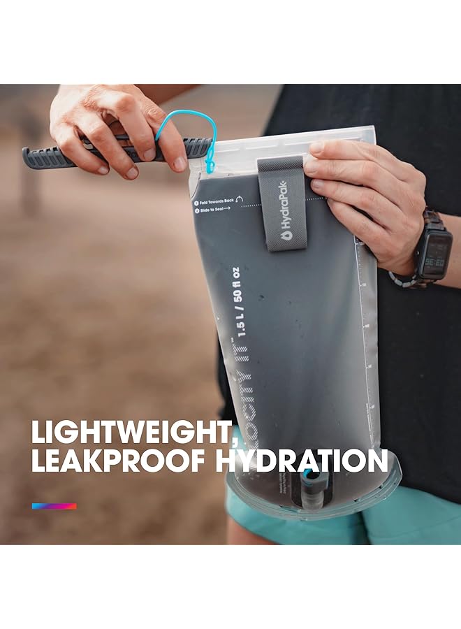 Hydrapak Velocity IT (1.5L or 2L Hydration Reservoir) Insulated Water Bladder/Reservoir for Hydration Pack – Self Sealing Bite Valve Leak Proof and Dishwasher Safe - Image 2