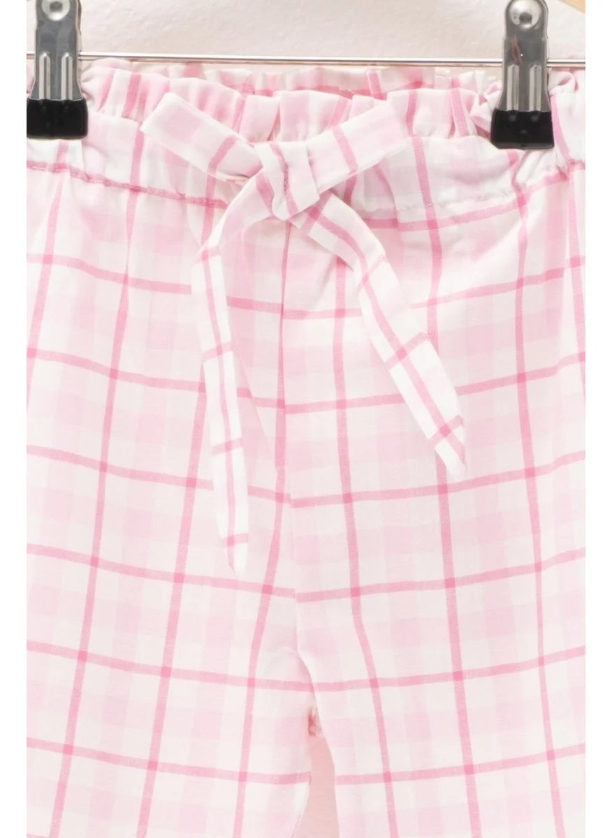 Zeyland Baby Girl Pink Plaid Elastic Waist Trousers (2-7 years old)