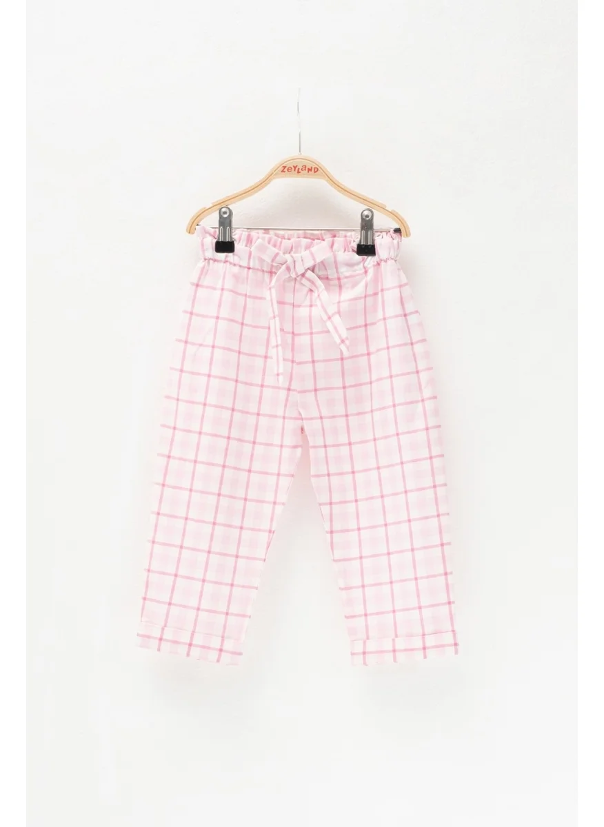 Zeyland Baby Girl Pink Plaid Elastic Waist Trousers (2-7 years old)