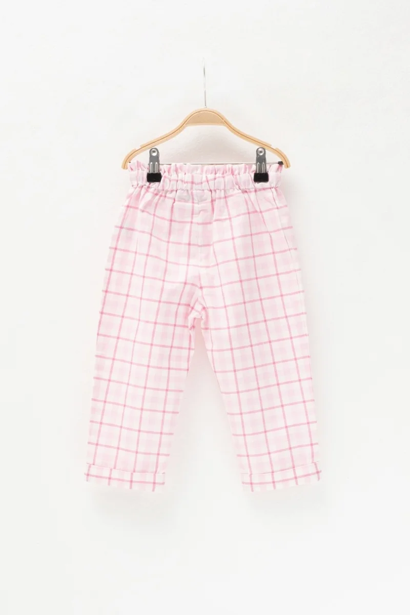 Zeyland Baby Girl Pink Plaid Elastic Waist Trousers (2-7 years old)