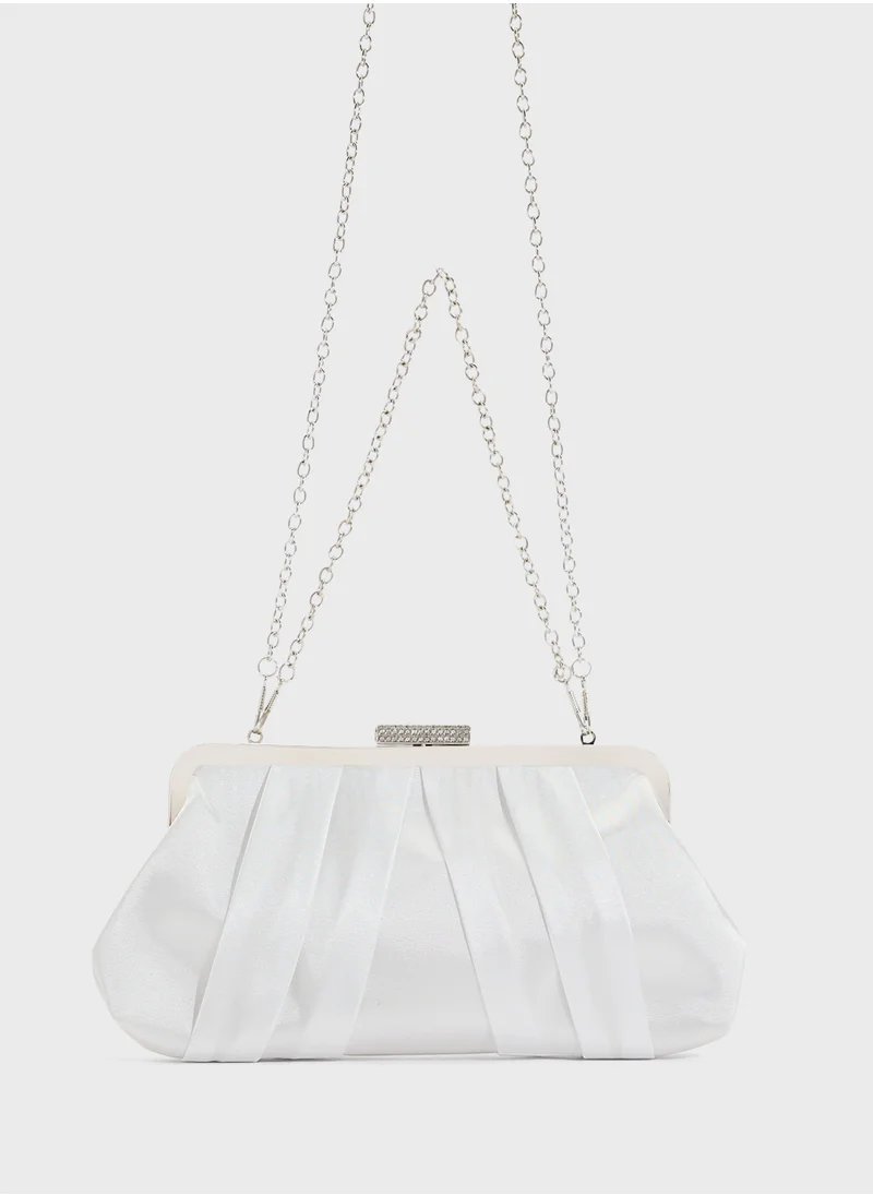Ella Limited Edition Pleated Satin Clutch Bag
