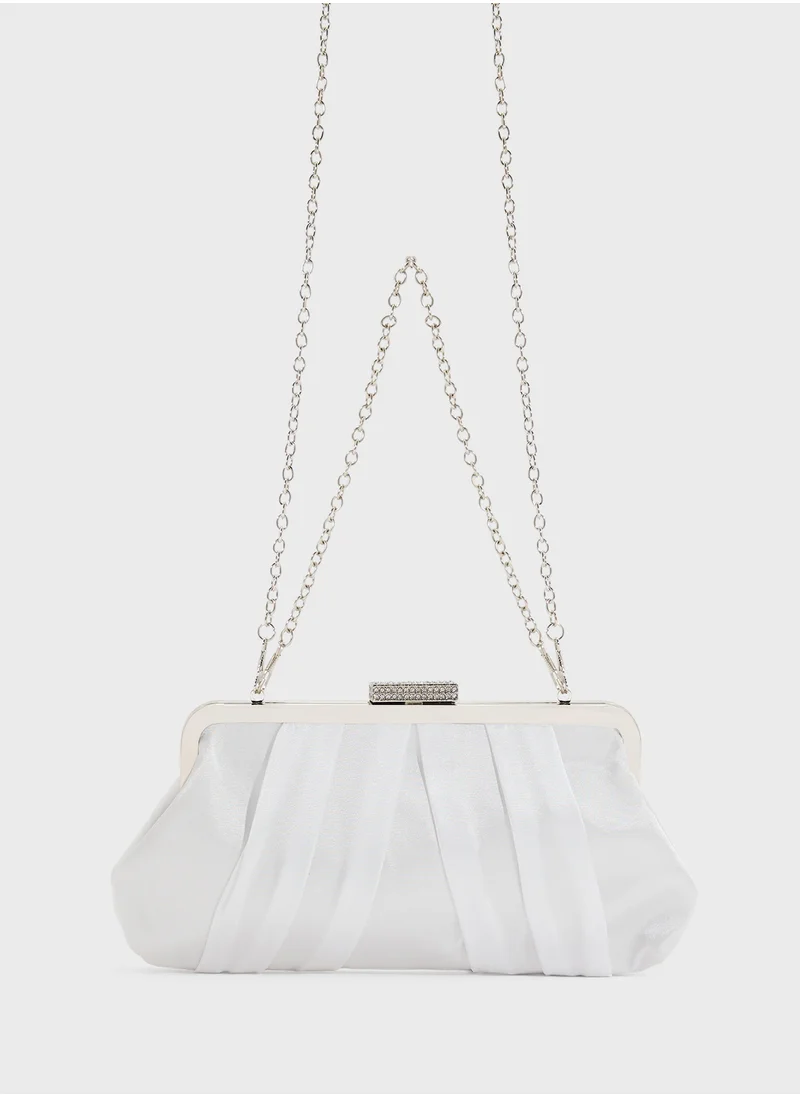 Ella Limited Edition Pleated Satin Clutch Bag