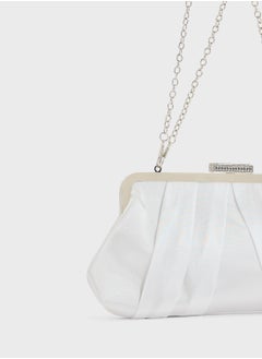 Ella Limited Edition Pleated Satin Clutch Bag  - Image 4