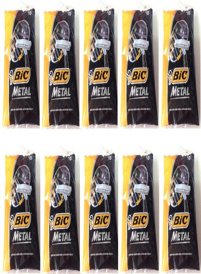 Bic Metal Disposable Men's Shaving Razors, 10-Count x 10 Packs - Image 2