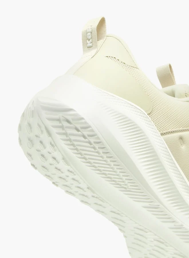 كابا Mens Textured Lace-Up Sports Shoes with Pull Tabs