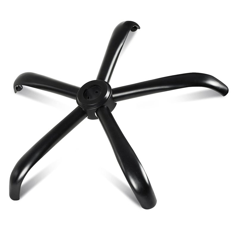 MASTERY MART Heavy Duty Office Chair Base Replacement 2500 Lbs 2870 cm Metal Desk Chair Base Replacement Parts with Universal Gas Cylinder Hole and Casters Sockets Matte Black