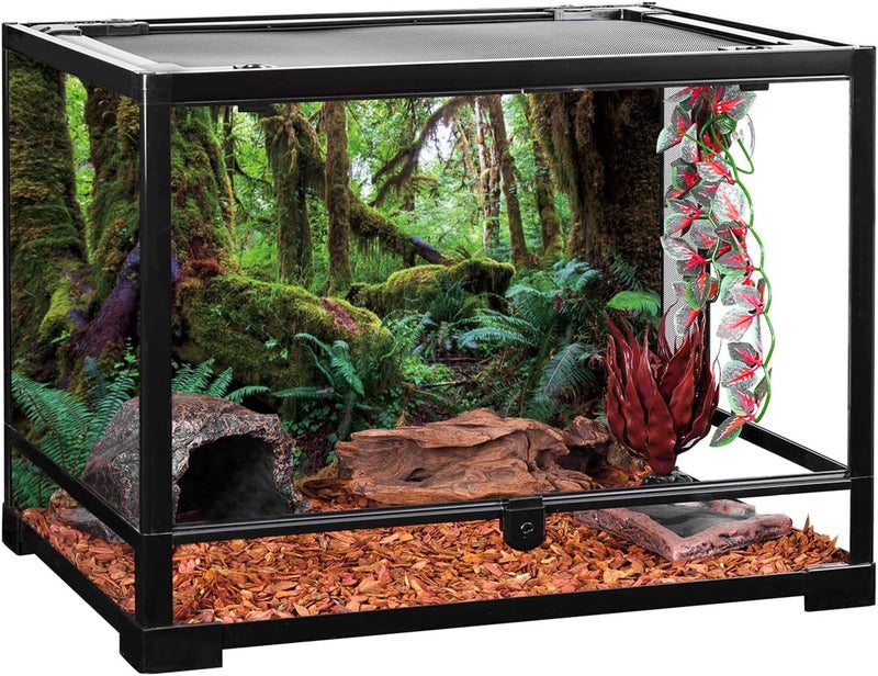 AWERT 36x18 inches Tropical Forest Terrarium Background Green Huge Tree Reptile Habitat Background Rainforest Aquarium Background Durable Polyester Background - Image 4