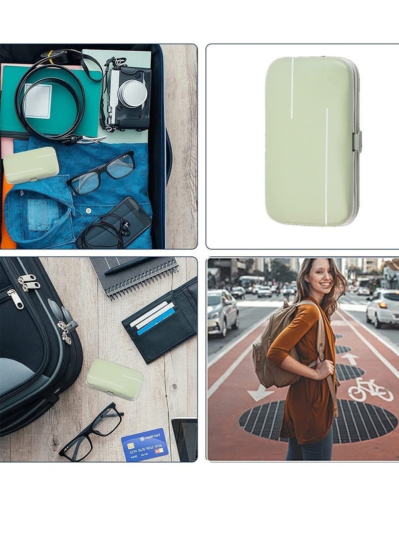 Bukela Nail Cutter Nail Clipper Set, 8 In 1 Stainless Steel Professional Nail Scissors Grooming Kit, Nail Clippers Pedicure Kit with Leather Portable Travel Case, Nail Care Kit for Men, Women (Green) - Image 3