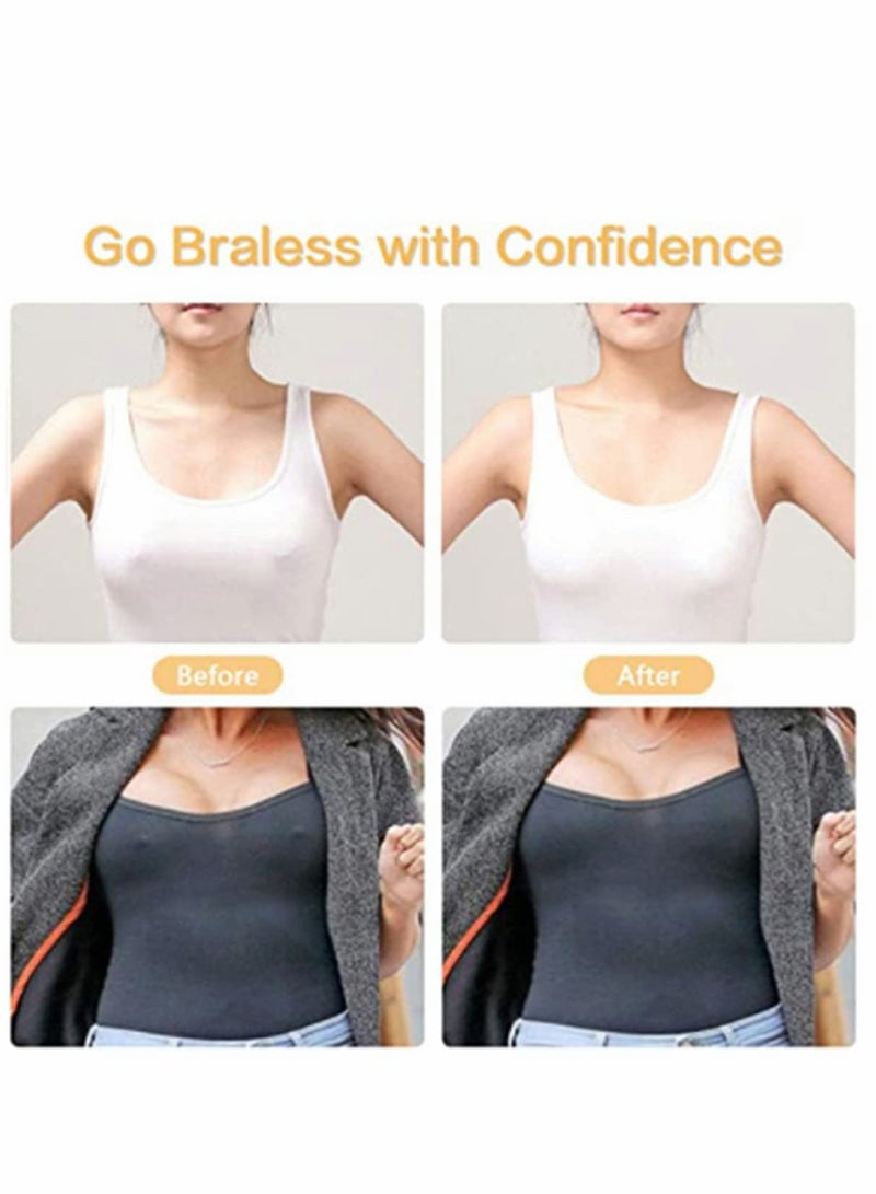 KASTWAVE Breast Nipple Covers Flower Shape 20 Pairs Breast Bra Plum Shaped Disposable Satin Pasties Self-Adhesive Petals Pad Pasties Adhesive Bra - Image 3