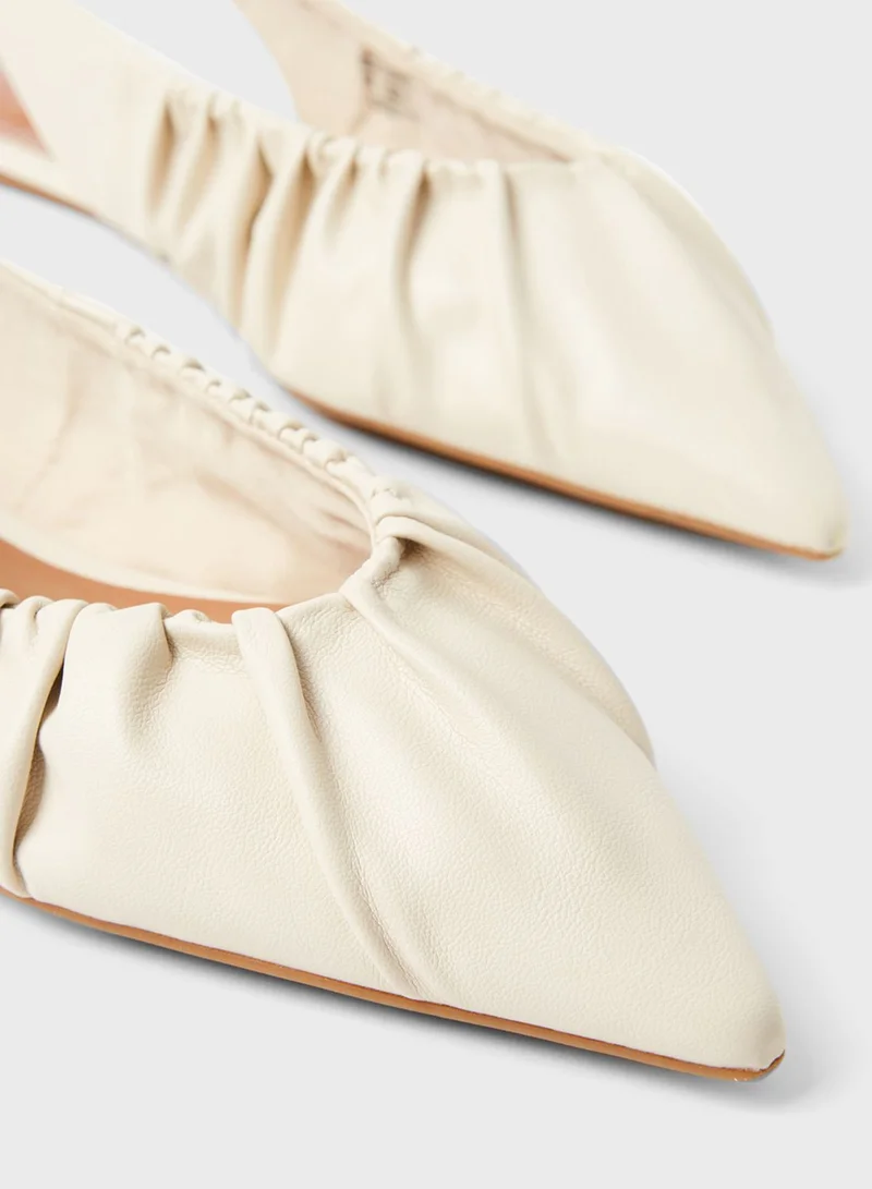 CALL IT SPRING Scrunchy Slingback Ballerinas