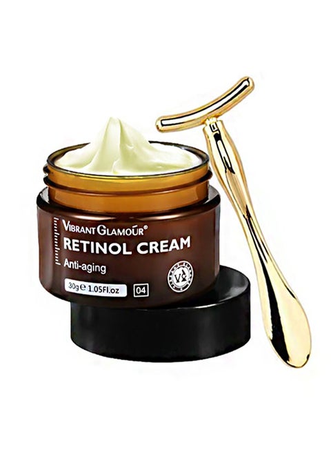 Retinol Eye Cream，Retinol Anti-Aging Anti-Wrinkle Firming Cream, Retinol Firming Revitalizing Cream With Facial Massage Stick (30g)