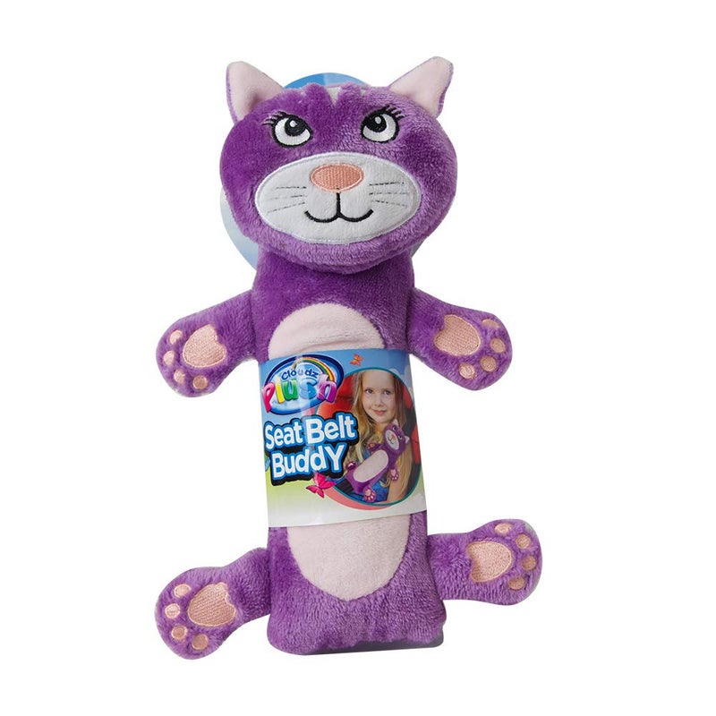 Cloudz Cloudz Kids Super Soft N Cuddly Seat Belt Buddy XL Travel Pillow Keep Your Kids Comfy and Supported at Home or On The Go Cat