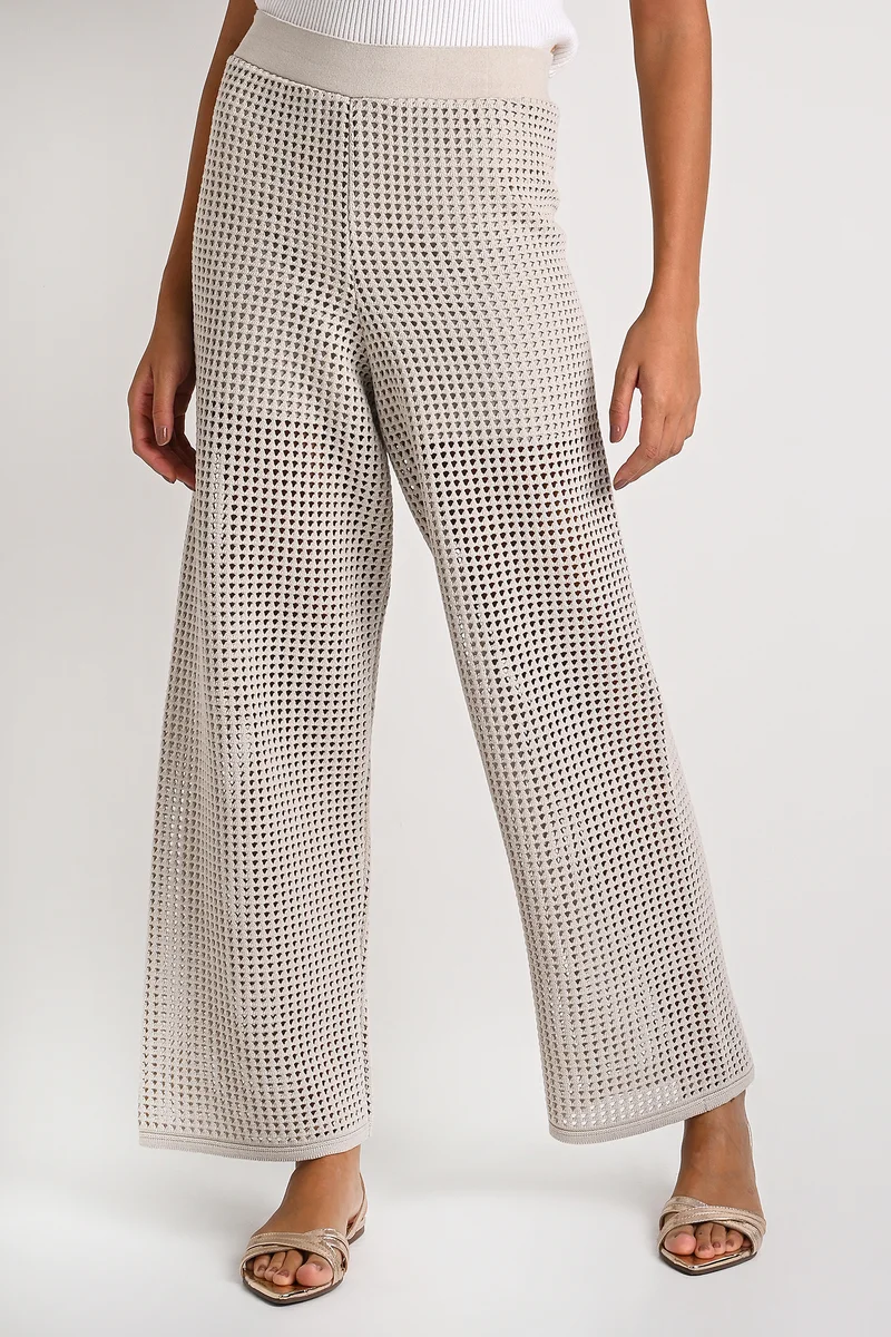 Palazzo Pants Crochet Stitch Silk