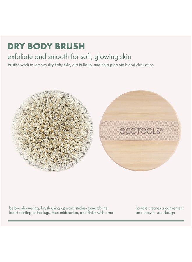 Ecotools Dry Body Brush, For Post Shower & Bath Skincare Routine, Removes Dirt & Promotes Blood Circulation, Helps Reduce Appearance of Cellulite, Eco-Friendly, Vegan & Cruelty-Free, 1 Count - Image 3
