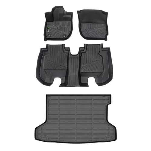 HAFIDI All Weather Car Floor Mats Cargo Liner for Honda HRV 20162022 AWD Models Custom Fit Full Set Accessories Black - Image 1