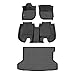 HAFIDI All Weather Car Floor Mats Cargo Liner for Honda HRV 20162022 AWD Models Custom Fit Full Set Accessories Black - Image 2