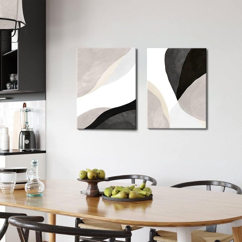 AKWISH Modern Boho Canvas Wall Art Set of 2 - Image 2