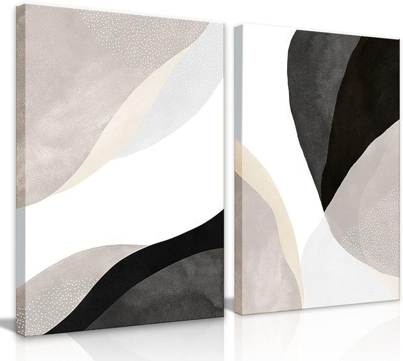 AKWISH Modern Boho Canvas Wall Art Set of 2 - Image 1