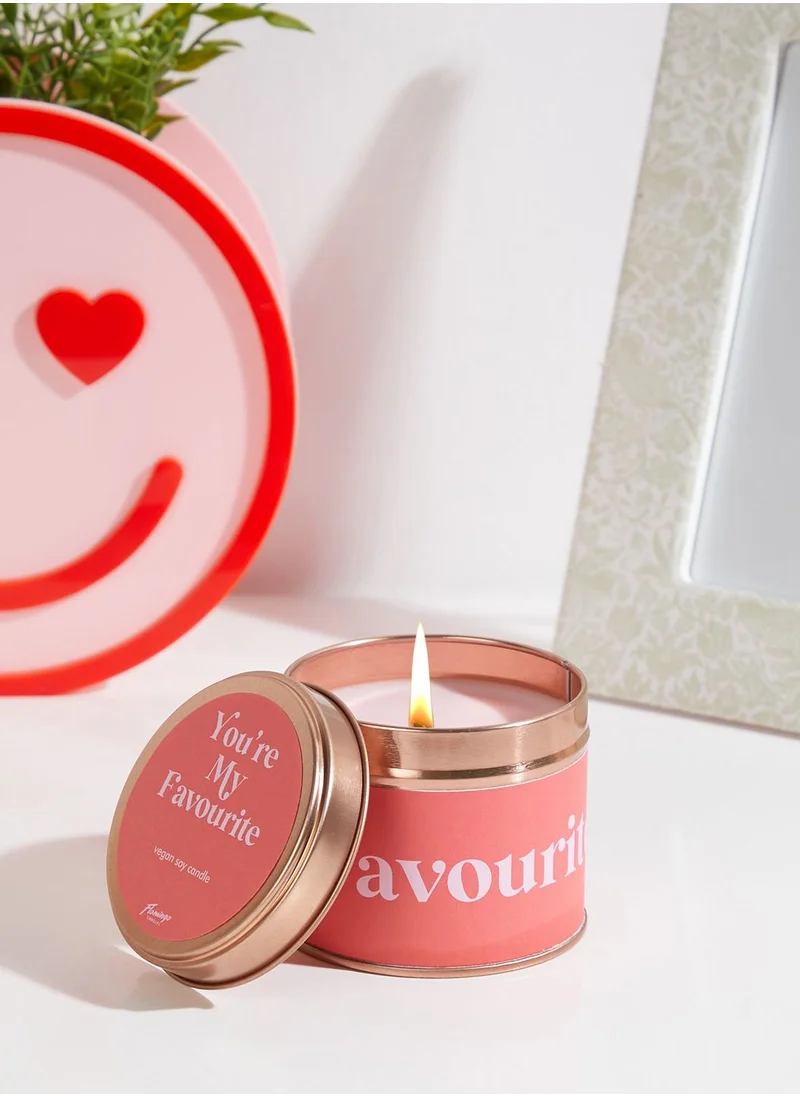 Flamingo Candles You'Re My Favourite Tin Candle