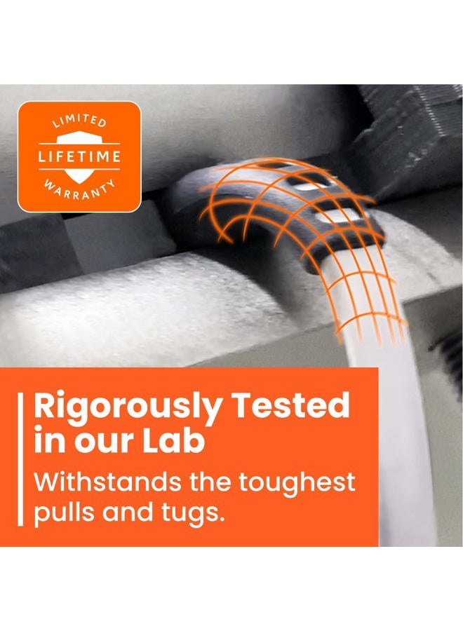 Ventev Alloy 10 Ft iPhone Cable | Fast Charging USB-C to Lightning Cable | Extra Long MFi Certified Apple Charging Cord | Lasts Up to 100x Longer Than Most Cables for iPhone, White - Image 5