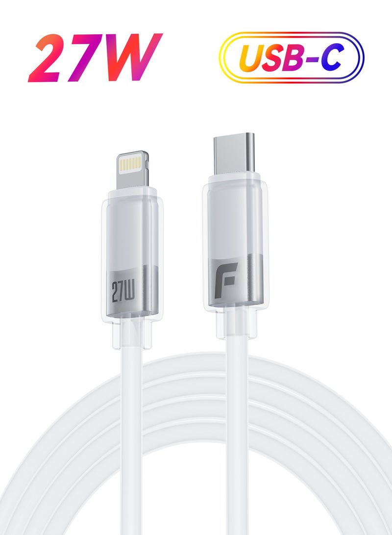 FOOMEE USB C to Lightning Data Cable, 1.2M Soft Skin-friendly Silicone Material,27W Max Output,Data Transfer Speed 480Mbps, Suitable for iPhone 14/14pro/plus/promax/ ipad - Image 1