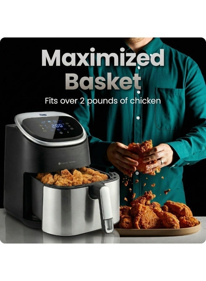 DSP 7L Digital Air Fryer – 1600W Power for Healthy Oil-Free Cooking with LED Display, Precise Timer, and Multiple Presets – Perfect for Family Meals, Saves Time and Energy in the Kitchen! - Image 3