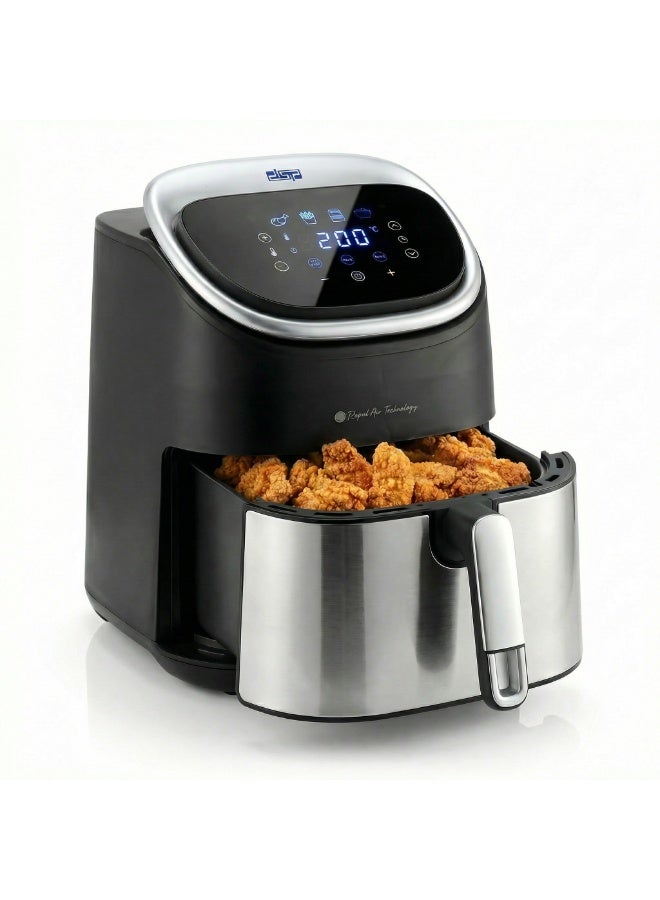 DSP 7L Digital Air Fryer – 1600W Power for Healthy Oil-Free Cooking with LED Display, Precise Timer, and Multiple Presets – Perfect for Family Meals, Saves Time and Energy in the Kitchen! - Image 1