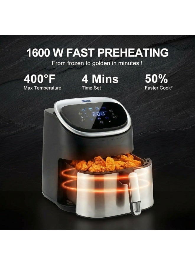 DSP 7L Digital Air Fryer – 1600W Power for Healthy Oil-Free Cooking with LED Display, Precise Timer, and Multiple Presets – Perfect for Family Meals, Saves Time and Energy in the Kitchen! - Image 4
