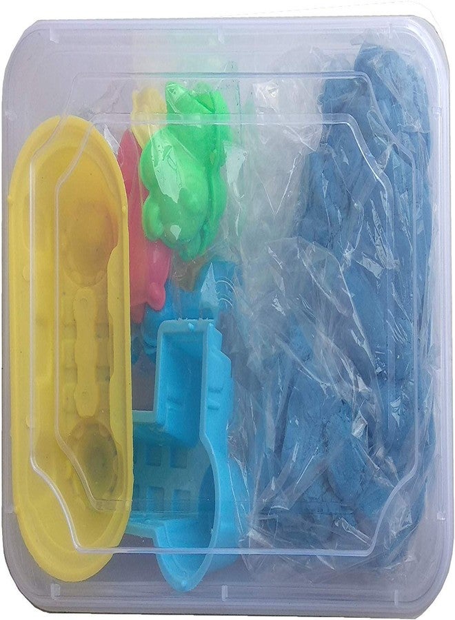 PASHANDOZ Sand Activity Play Set Natural Sand Kit for Kids Activity Toys (1 KG in Rectangle Bucket, Assorted Color) - Image 3