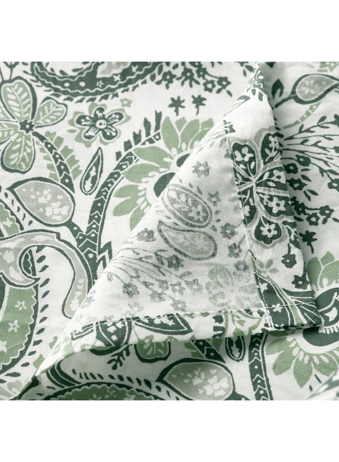Zaboon Flat sheet, green/white, 240x260 cm - Image 2