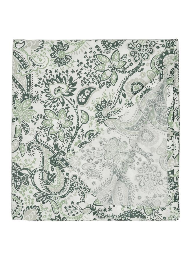 Zaboon Flat sheet, green/white, 240x260 cm - Image 1