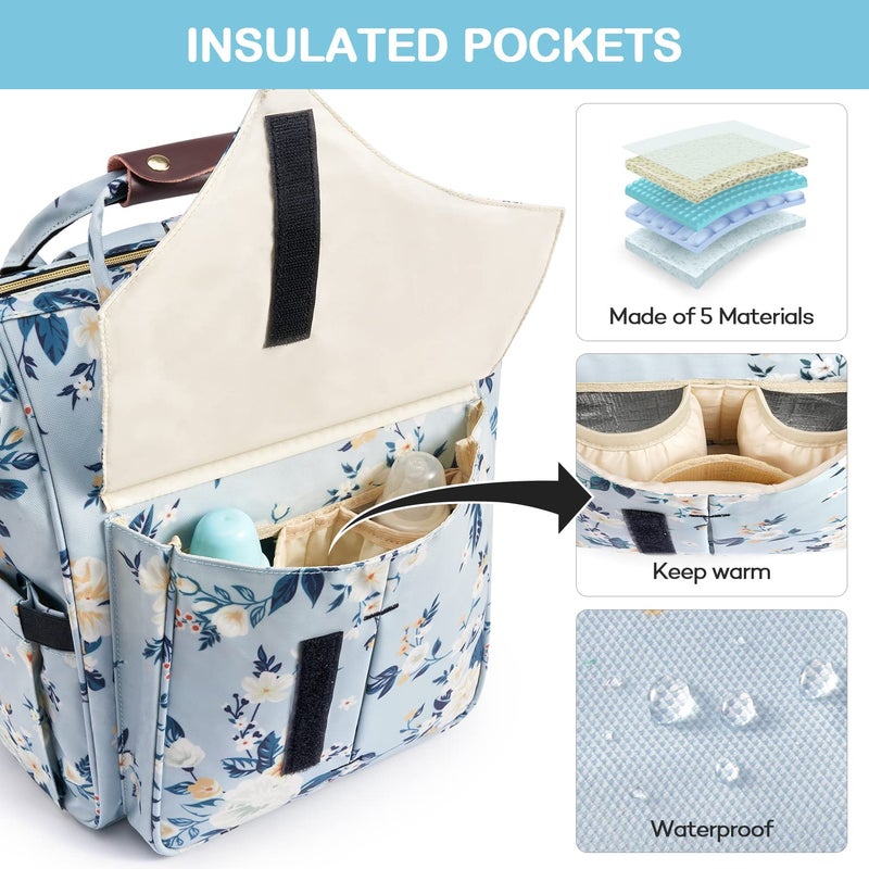 LitBear Diaper Bag Backpack, Fashion Large Capacity Multifunction Nappy Bags - Image 4