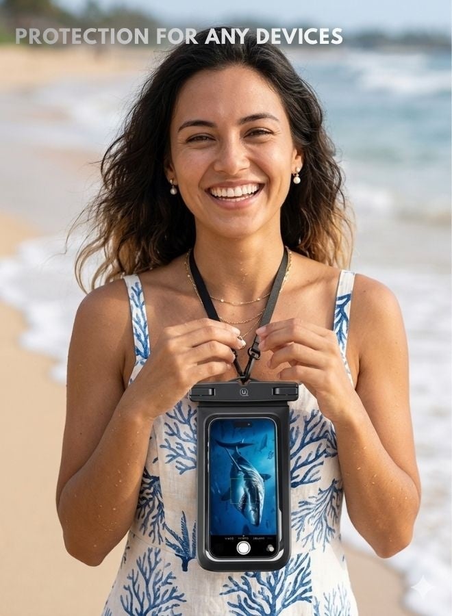 Usams Mobile Waterproof Case, Touchscreen Functionality, Waterproof Pouch, Cellphone Dry Bag, Waterproof Cell Phone Case, Drift Diving Swimming Waterproof pouches, for all Smart Cellphones upto 7 - Image 2